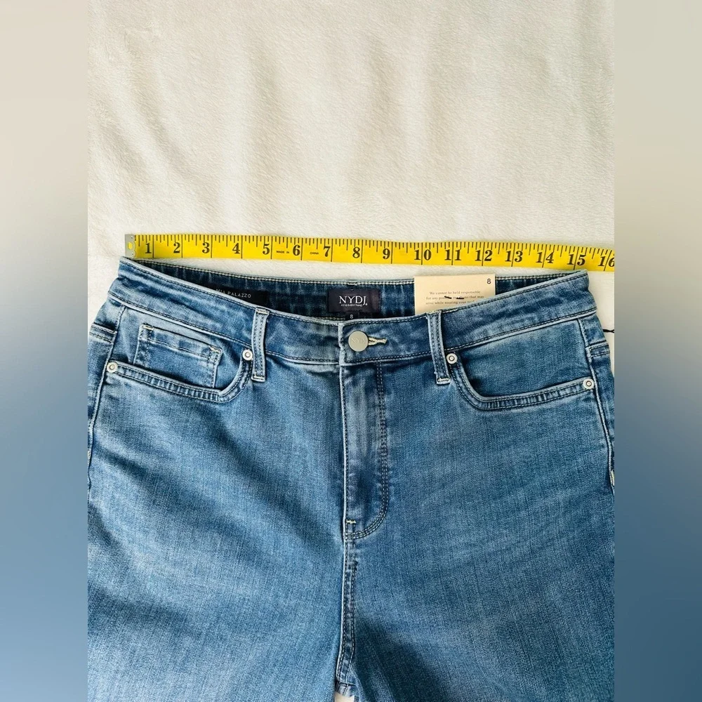 NYDJ MIA Palazzo High Waisted Flare Jeans Size 8 - Picture 7 of 15